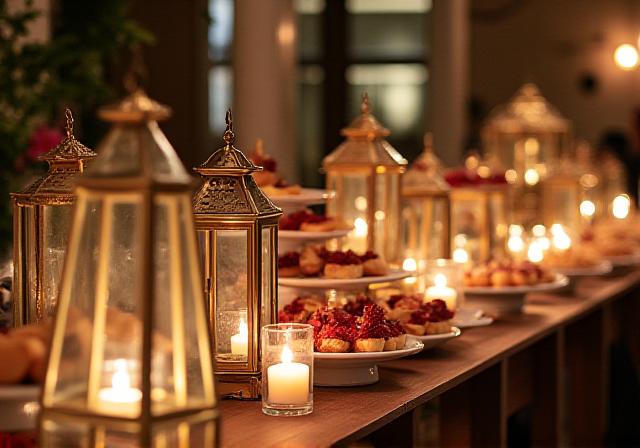 Allestimento buffet di dolci eleganti